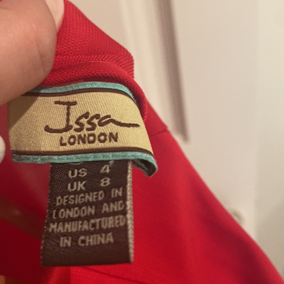 Issa London red riches dress size 4 - Picture 2 of 5